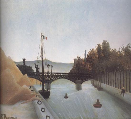 Henri Rousseau View of the Footbridge of Passy oil painting picture